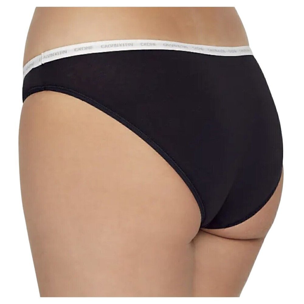Calvin Klein Women's CK One Cotton Bikini Panty, Black, Large